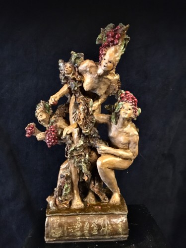 Skulptur mit dem Titel "SI LA VIGNE M'ETAIT…" von Catherine Lesueur (C.Lesueur), Original-Kunstwerk, Keramik