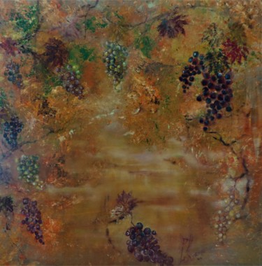Картина под названием "Les raisins du Bonh…" - Catherine Lesueur (C.Lesueur), Подлинное произведение искусства, Масло Устано…
