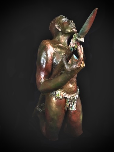Скульптура под названием "Afrique" - Catherine Lesueur (C.Lesueur), Подлинное произведение искусства, Керамика