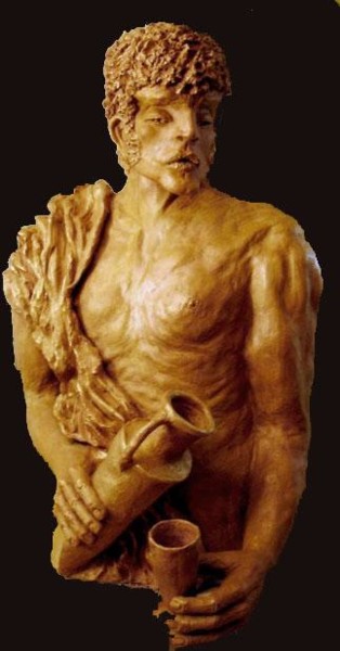 Escultura titulada "Dionysos" por Catherine Lesueur (C.Lesueur), Obra de arte original, Cerámica