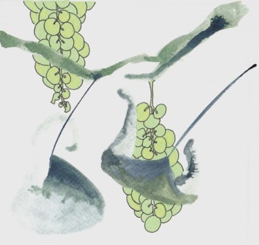 Dessin intitulée "Plante à grappes" par Catherine Levrey, Œuvre d'art originale, Autre