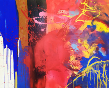 Pintura titulada "Big Bang Painting" por Catherine Maddens, Obra de arte original, Acrílico Montado en Bastidor de camilla d…
