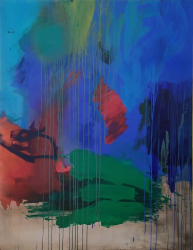 Pintura titulada "Horizon intérieur -…" por Catherine Maddens, Obra de arte original, Acrílico Montado en Bastidor de camill…