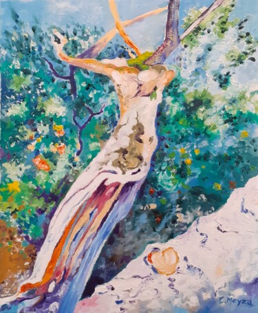 Painting titled "La déchirure" by Catherine Meyza, Original Artwork, Oil