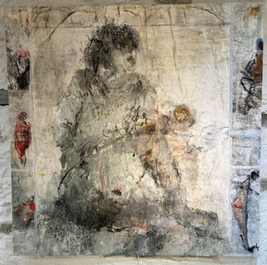 Картина под названием "PREDELLE" - Catherine Monmarson, Подлинное произведение искусства, Акрил