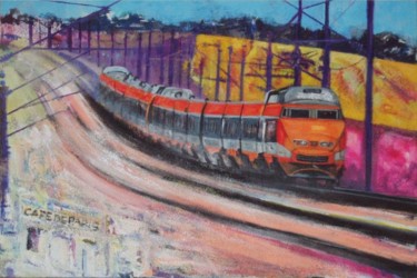 Painting titled "TGV 3" by Catherine Moryc, Original Artwork, Acrylic