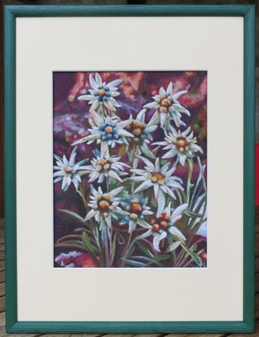 Peinture intitulée "edelweiss2.jpg" par Catherine Mosser, Œuvre d'art originale