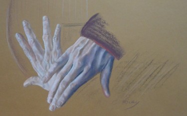 Dessin intitulée "Tom's hand 13 "Gibs…" par Andromaque, Œuvre d'art originale