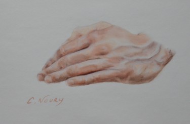 Dessin intitulée "Tom's hand 17 "Pose"" par Andromaque, Œuvre d'art originale