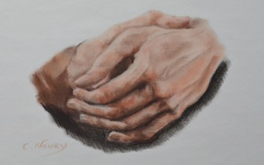 Dessin intitulée "Tom's hand 18 "Adam…" par Andromaque, Œuvre d'art originale