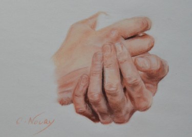 Drawing titled "Tom's hand 23 "Trop…" by Andromaque, Original Artwork, Pastel