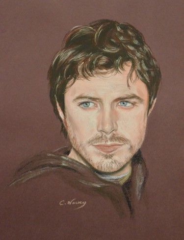 Drawing titled "Casey" by Andromaque, Original Artwork, Pastel