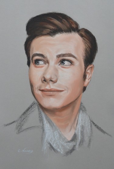 Drawing titled "Chris" by Andromaque, Original Artwork, Pastel
