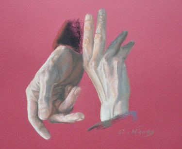 Dessin intitulée "Tom's hand 27 "dres…" par Andromaque, Œuvre d'art originale, Pastel