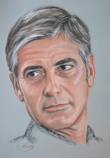 Drawing titled "George" by Andromaque, Original Artwork, Pastel