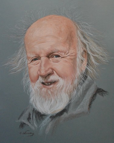 Drawing titled "Hubert" by Andromaque, Original Artwork, Pastel