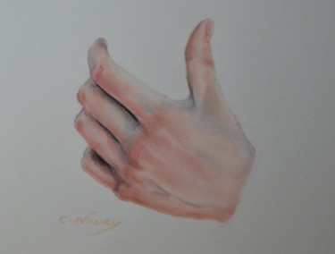 Drawing titled "Tom's hand 42 "prot…" by Andromaque, Original Artwork, Pastel