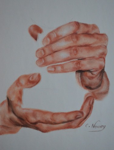 Drawing titled "Tom's hand 45 "Succ…" by Andromaque, Original Artwork, Pastel