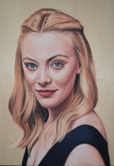 Schilderij getiteld "Sarah" door Andromaque, Origineel Kunstwerk, Pastel