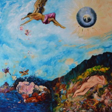 Pintura titulada "Hommage à Odilon Re…" por Andromaque, Obra de arte original, Oleo