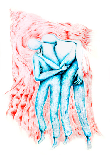 Dessin intitulée "Les émotions II" par Catherine Pouplain, Œuvre d'art originale, Crayon