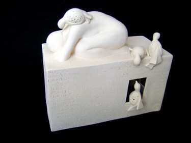 Sculpture intitulée "Les 7 messagers" par Catherine Prungnaud, Œuvre d'art originale