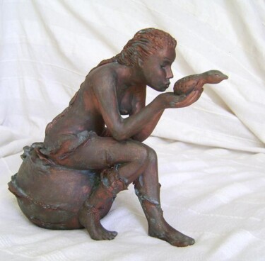 Sculpture intitulée "Laisse-moi partir" par Catherine Prungnaud, Œuvre d'art originale