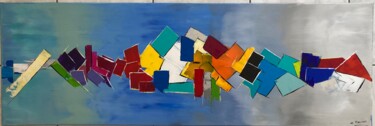 Painting titled "Suite colorée" by Catherine Reiner Steinfels, Original Artwork, Acrylic Mounted on Wood Stretcher frame