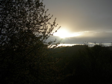 Fotografia intitolato "paysage, le soir" da Catherine Reybard, Opera d'arte originale