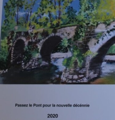 Drawing titled "Carte de Vœux 2020" by Catherine Souet Bottiau, Original Artwork, Pastel