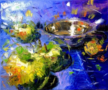 Картина под названием "Fruit Splash" - Catherine Varadi, Подлинное произведение искусства, Масло