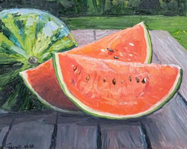 Peinture intitulée "The Taste of Summer" par Catherine Varadi, Œuvre d'art originale, Huile