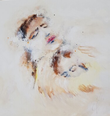 Pintura intitulada "''LE PAYS Où L'ON N…" por Catherine Villa, Obras de arte originais, Óleo
