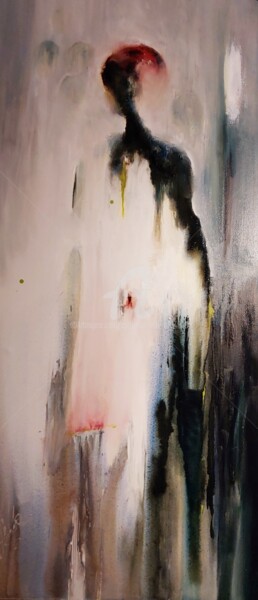Pintura titulada "LE SONGE D'AGNODICE" por Catherine Villa, Obra de arte original, Oleo Montado en Bastidor de camilla de ma…