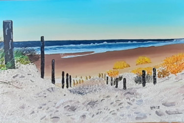 Peinture intitulée "La mer" par Catherine Willaumez, Œuvre d'art originale, Acrylique