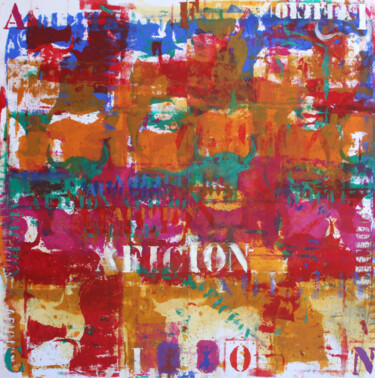 Painting titled "Aficion" by Catherine Blondeel, Original Artwork, Acrylic Mounted on Wood Panel