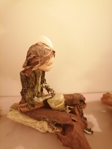 Sculpture intitulée "Le gardien" par Catherine Bordus, Œuvre d'art originale, Fil de fer