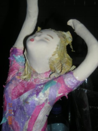 Sculpture intitulée "La danseuse" par Catherine Bordus, Œuvre d'art originale, Fil de fer