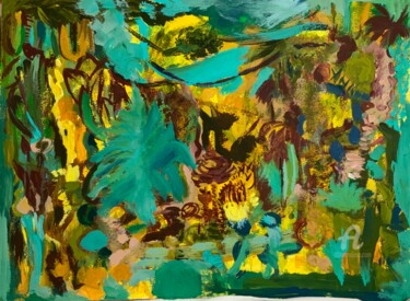 Painting titled "Jungle" by Catherine Duch, Original Artwork, Acrylic