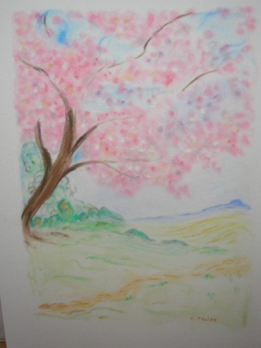 Peinture intitulée "Cerisier 2" par Catherine Falize, Œuvre d'art originale