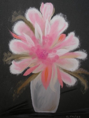Peinture intitulée "Bouquet rose" par Catherine Falize, Œuvre d'art originale