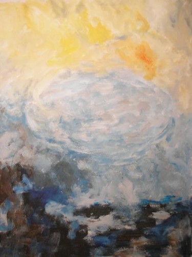 Peinture intitulée "Cosmogonie, 1er Jour" par Catherine Falize, Œuvre d'art originale
