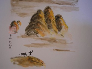 Peinture intitulée "Shān  山" par Catherine Falize, Œuvre d'art originale