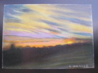 Peinture intitulée "Coucher de soleil" par Catherine Falize, Œuvre d'art originale