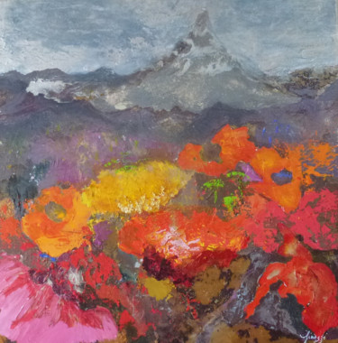 Painting titled "le-plomb-du-cantal-…" by Catherine Finazzi, Original Artwork, Oil