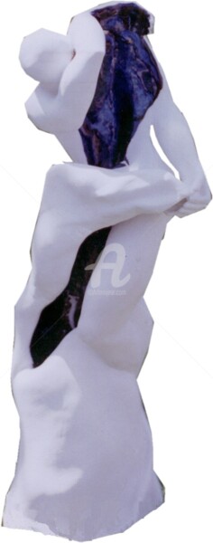 Sculpture titled "homme éclairé" by Catherine Demaugé Bost, Original Artwork, Ceramics