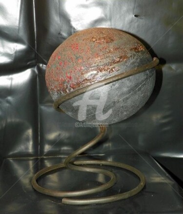 Sculpture intitulée "sphère craquelée ro…" par Catherine Forest Demaugé Bost, Œuvre d'art originale, Céramique