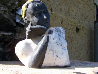 Sculpture titled "Jeune Homme" by Catherine Demaugé Bost, Original Artwork, Ceramics