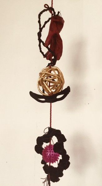 纺织艺术 标题为“Le fil du temps dét…” 由Catherine Guillaud, 原创艺术品, 线