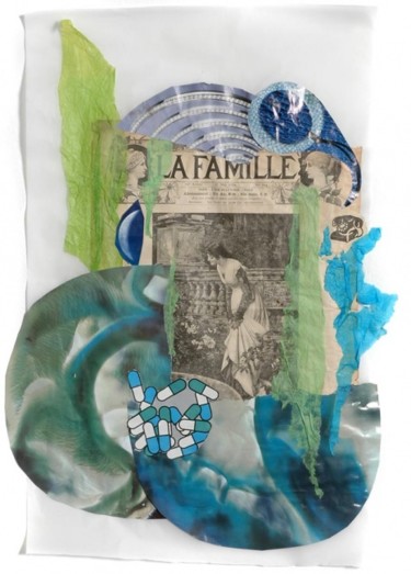 Collages titled "la fille" by Catherine Guillaud, Original Artwork